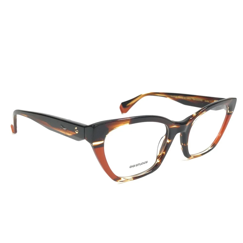 Gigi Studios Eyeglasses Frames ZARA GS1003/020 Brown Tortoise Cat Eye 52-19-140
